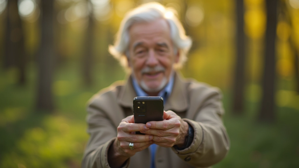 Išmanusis telefonas gamtos nuotrauka peizažo fone