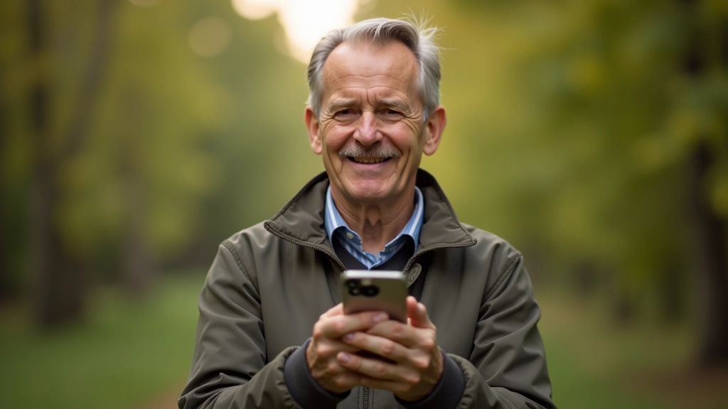Senyvo žmogaus rankos laikant išmanųjį telefoną